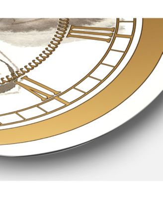 Designart Glam Oversized Metal Wall Clock