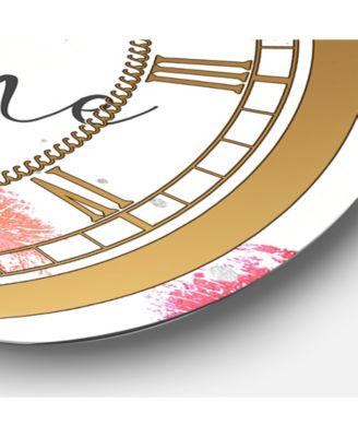 Designart Glam Oversized Metal Wall Clock - 36 x 36