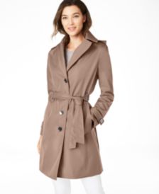 Belted Water-Resistant Trench Coat, Created for Macys