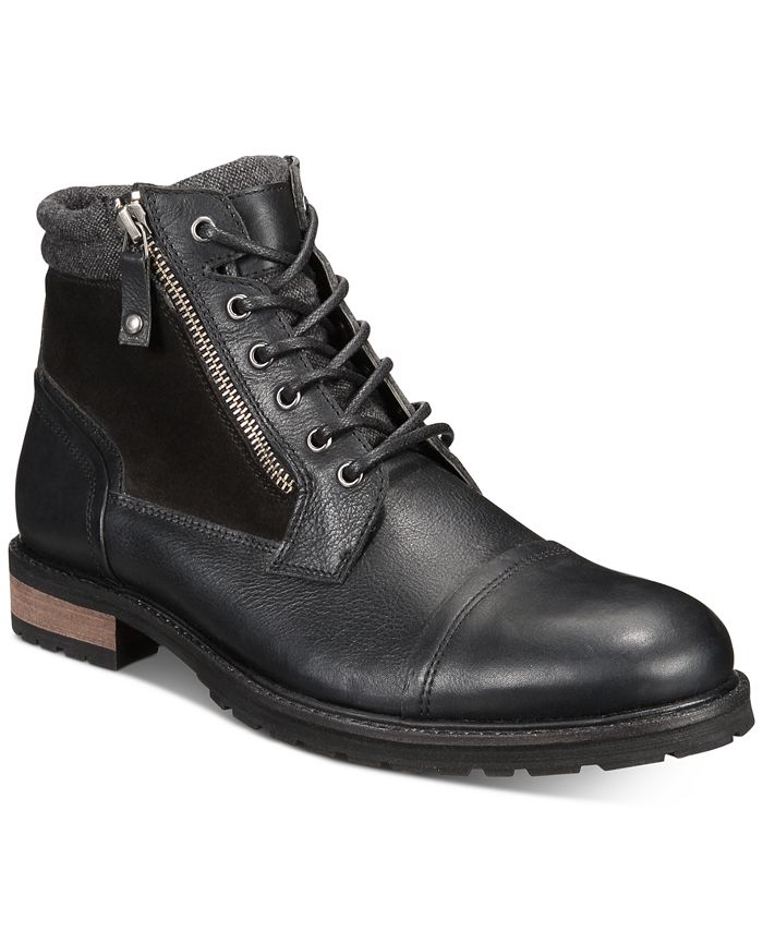 Bar III Men's Connor Leather Lace-Up Boots, Created for Macy's - Macy's