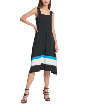 DKNY - Logo-Strap Colorblocked Dress
