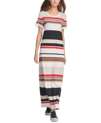 striped t shirt maxi dress