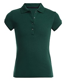 Big Girls Short Sleeve Interlock Polo Shirt