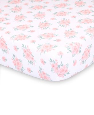 floral fitted crib sheet