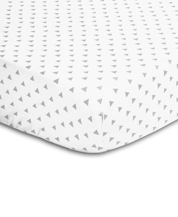 The Peanutshell Grey Patchy Cloud Crib 4Piece Crib Set Macy's