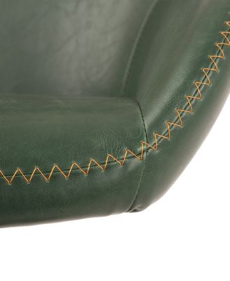 Mid-Century Modern Vintage Leatherette Gaslift Adjustable Swivel Bar Stool Set of 2