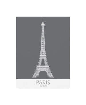 Trademark Global Fab Funky Paris Eiffel Tower Monochrome Canvas Art In Multi