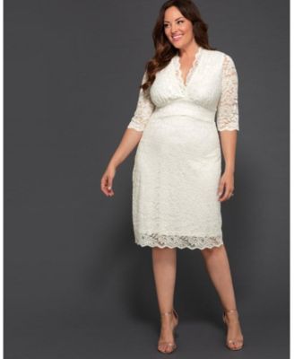 Kiyonna Women's Plus Size Luxe Lace Wedding Dress