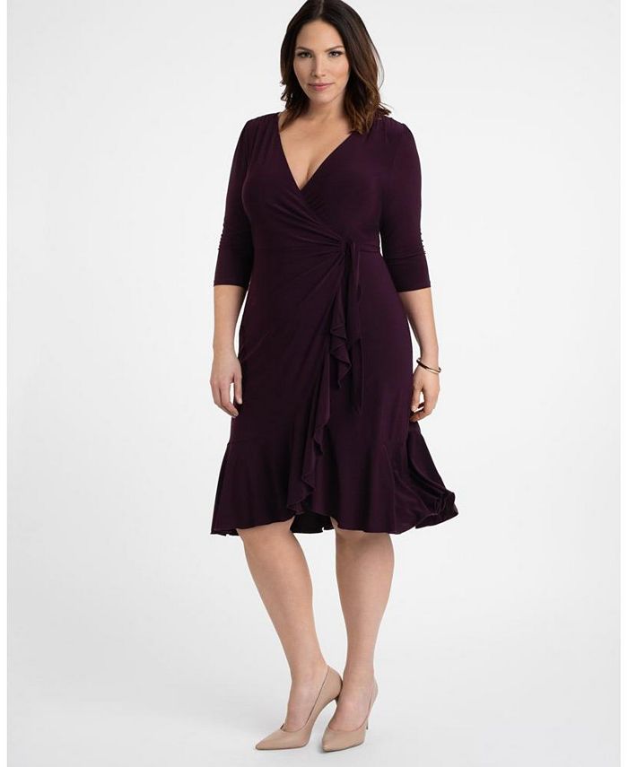 Kiyonna Women's Plus Size Whimsy Wrap Dress & Reviews - Dresses - Plus ...