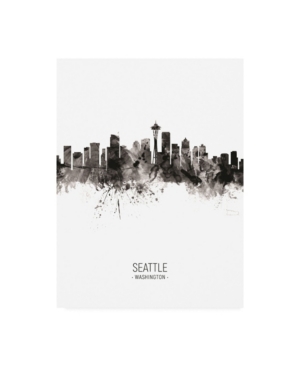 Trademark Global Michael Tompsett Seattle Washington Skyline Portrait Ii Canvas Art In Multi