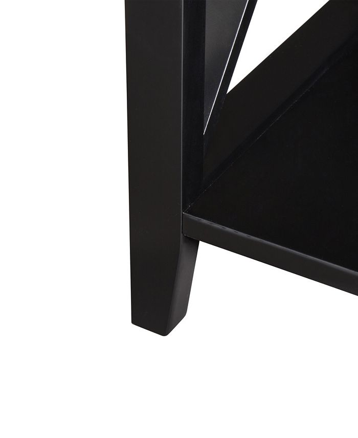 Glitzhome Traditional Espresso X Frame TV Stand Macy's