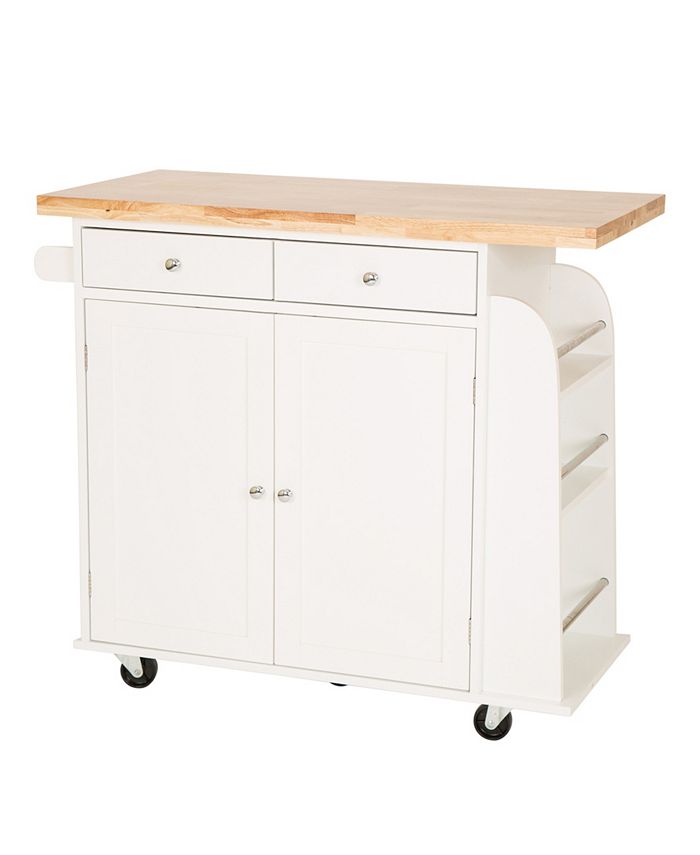 Glitzhome Wooden Kitchen Island with 2 Drawer and 2 Door - Macy's