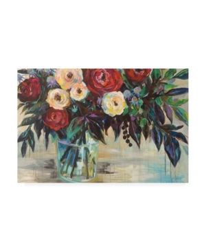 Trademark Global Jeanette Vertentes Winter Floral Crop Canvas Art In Multi