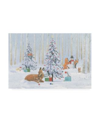 Emily Adams Christmas Critters Bright I Canvas Art - 27" x 33.5"