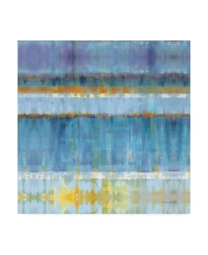 Trademark Global Danhui Nai Abstract Stripes Blue Canvas Art In Multi