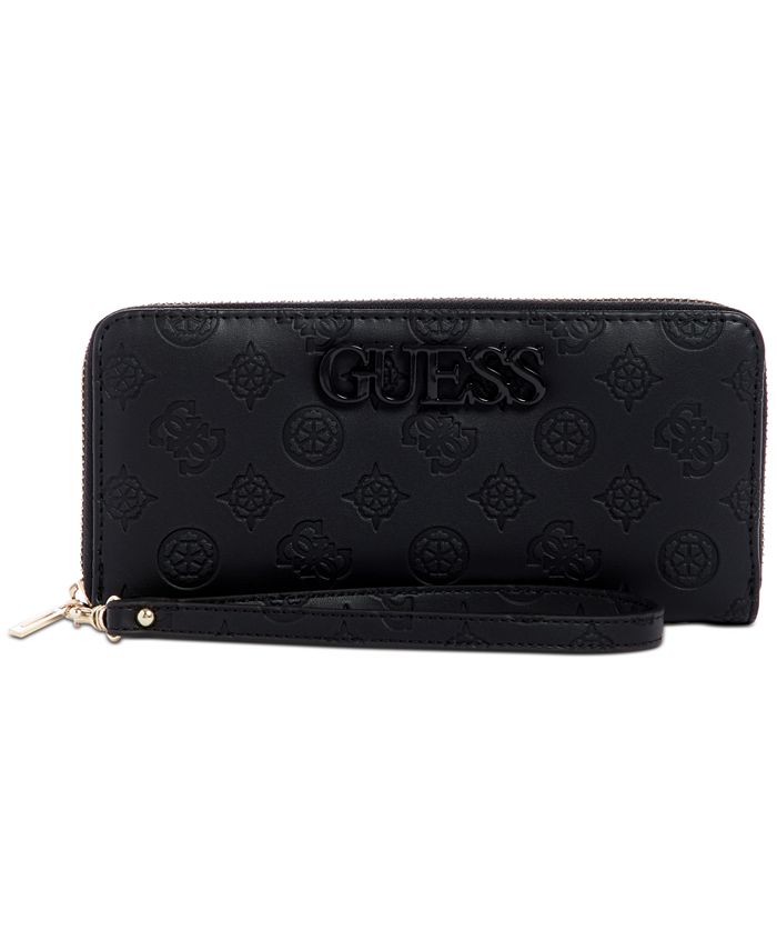 GUESS Janelle Large Zip Around Wallet - Macy's