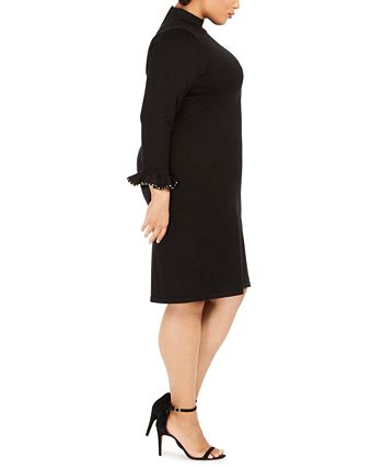 Calvin Klein Plus Size Studded Cuff Sweater Dress Macy s