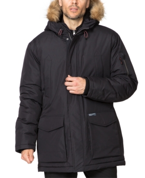 HAWKE & CO. OUTFITTER MEN'S BIG & TALL LONG SNORKEL PARKA WITH FAUX FUR HOOD