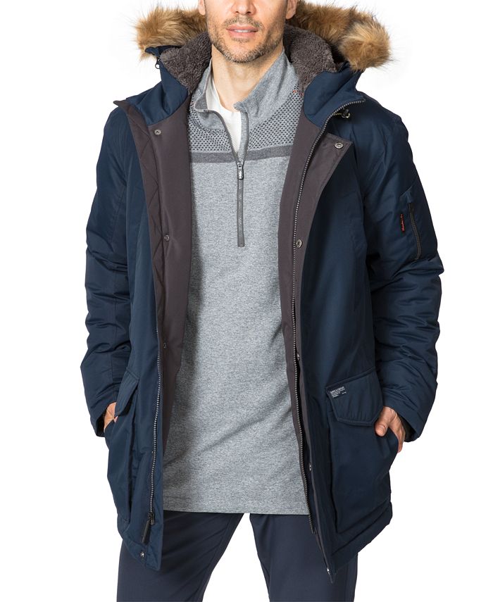 Hawke & Co. Outfitter Men's Big & Tall Long Snorkel Parka with Faux Fur ...