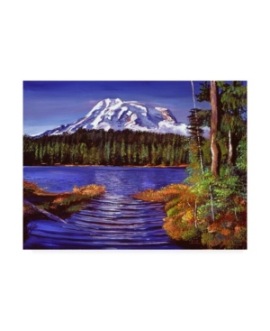 Trademark Global David Lloyd Glover Majestic Mount Rainier Canvas Art In Multi
