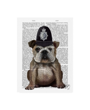 Trademark Global Fab Funky Bulldog Policeman Canvas Art In Multi