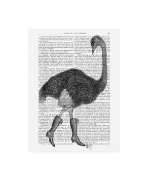 Trademark Global Fab Funky Ostrich In Boots Canvas Art In Multi