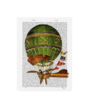 Trademark Global Fab Funky Hot Air Balloon, Green Canvas Art In Multi