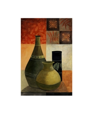 Trademark Global Pablo Esteban Vases Over Geometry 3 Canvas Art In Multi