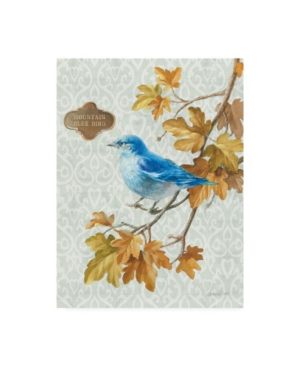 Trademark Global Danhui Nai Winter Bird Mountain Blue Bird Canvas Art In Multi