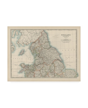 Trademark Global Johnston Johnstons Map Of England And Wales Canvas Art In Multi
