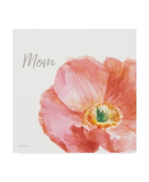 Trademark Global Danhui Nai Garden Poppy Flipped On White Crop Ii Mom Canvas Art In Multi