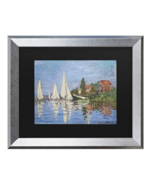 Trademark Global Claude Monet Regatta At Argenteuil Matted Framed Art In Multi