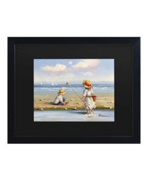 Trademark Global Masters Fine Art At The Beach Iii Matted Framed Art In Multi