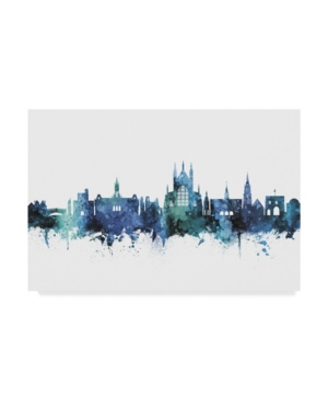Michael Tompsett Winchester England Skyline Blue Canvas Art - 20