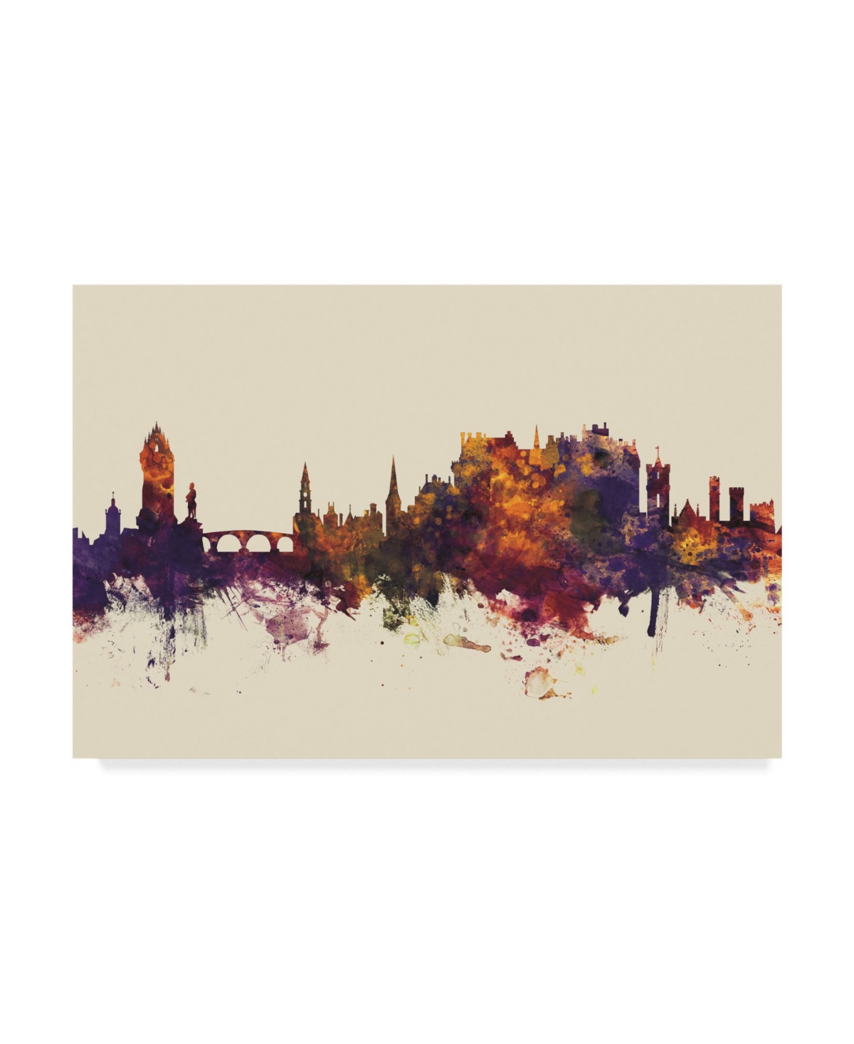 Michael Tompsett Stirling Scotland Skyline Iii Canvas Art - 20 x 25