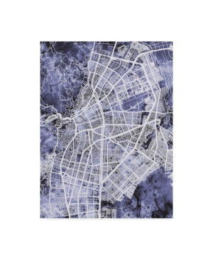 Trademark Global Michael Tompsett Cali Colombia City Map Blue Canvas Art In Multi