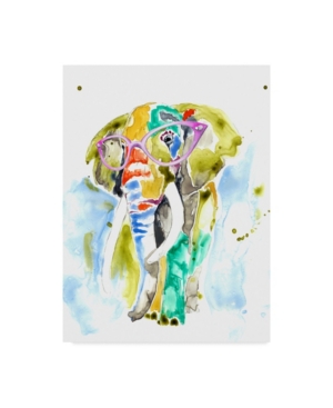 Trademark Global Jennifer Goldberger Smarty Pants Elephant Canvas Art In Multi