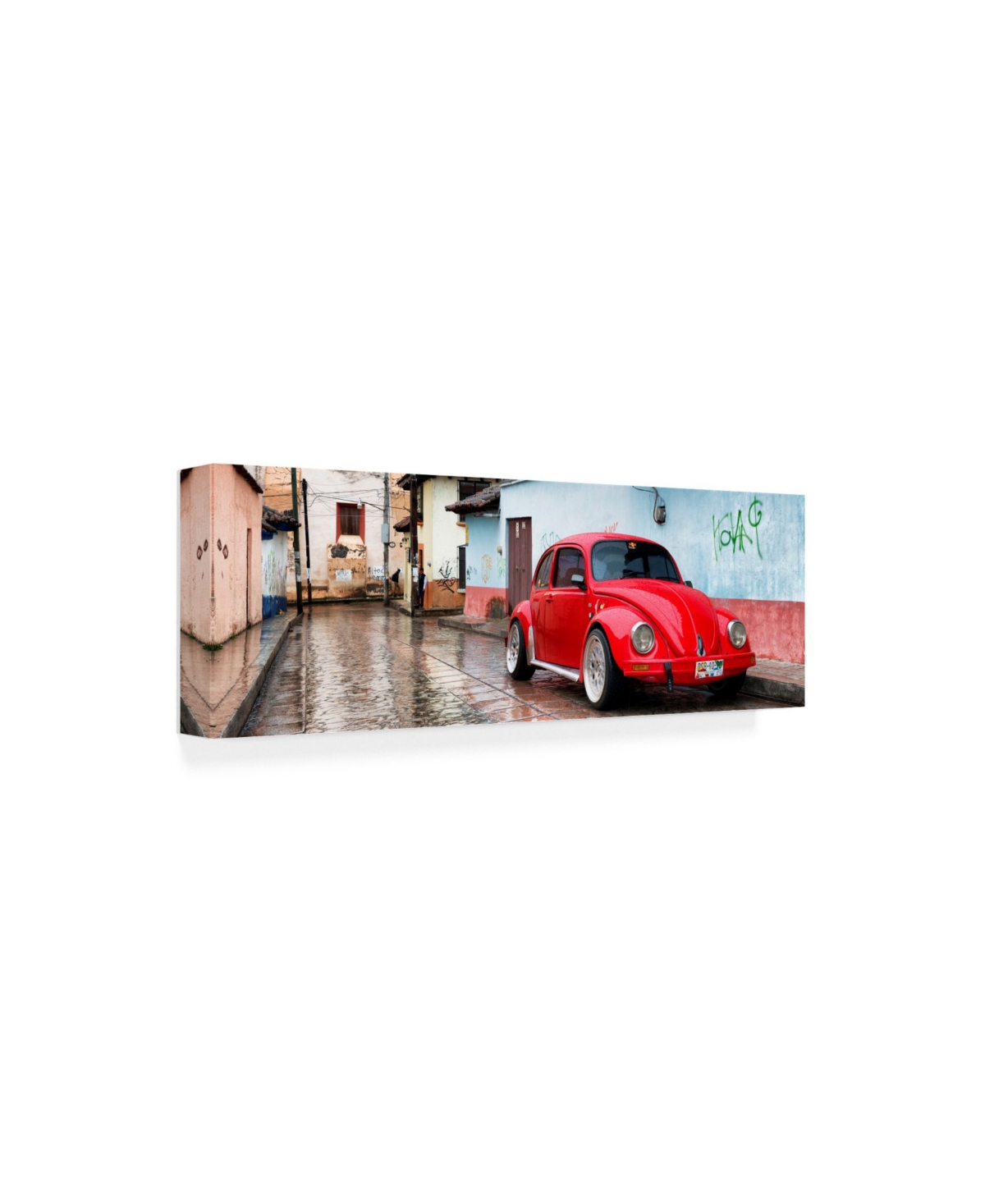 Philippe Hugonnard Viva Mexico 2 Red Vw Beetle Car in San Cristobal de Las Casas Ii Canvas Art -
