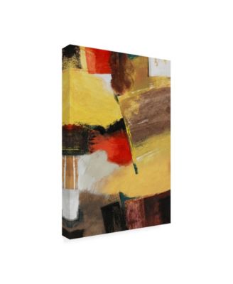 Trademark Global Pablo Esteban Red Black Yellow Abstract Canvas Art - 19.5" x 26"