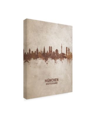 Trademark Global Michael Tompsett Munich Germany Rust Skyline Canvas Art - 15.5" x 21"