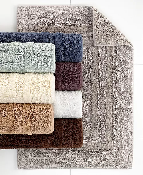 Hotel Collection 100% Cotton Reversible Bath Rugs