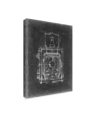 Trademark Global Ethan Harper Camera Blueprints I Canvas Art - 37" x 49"
