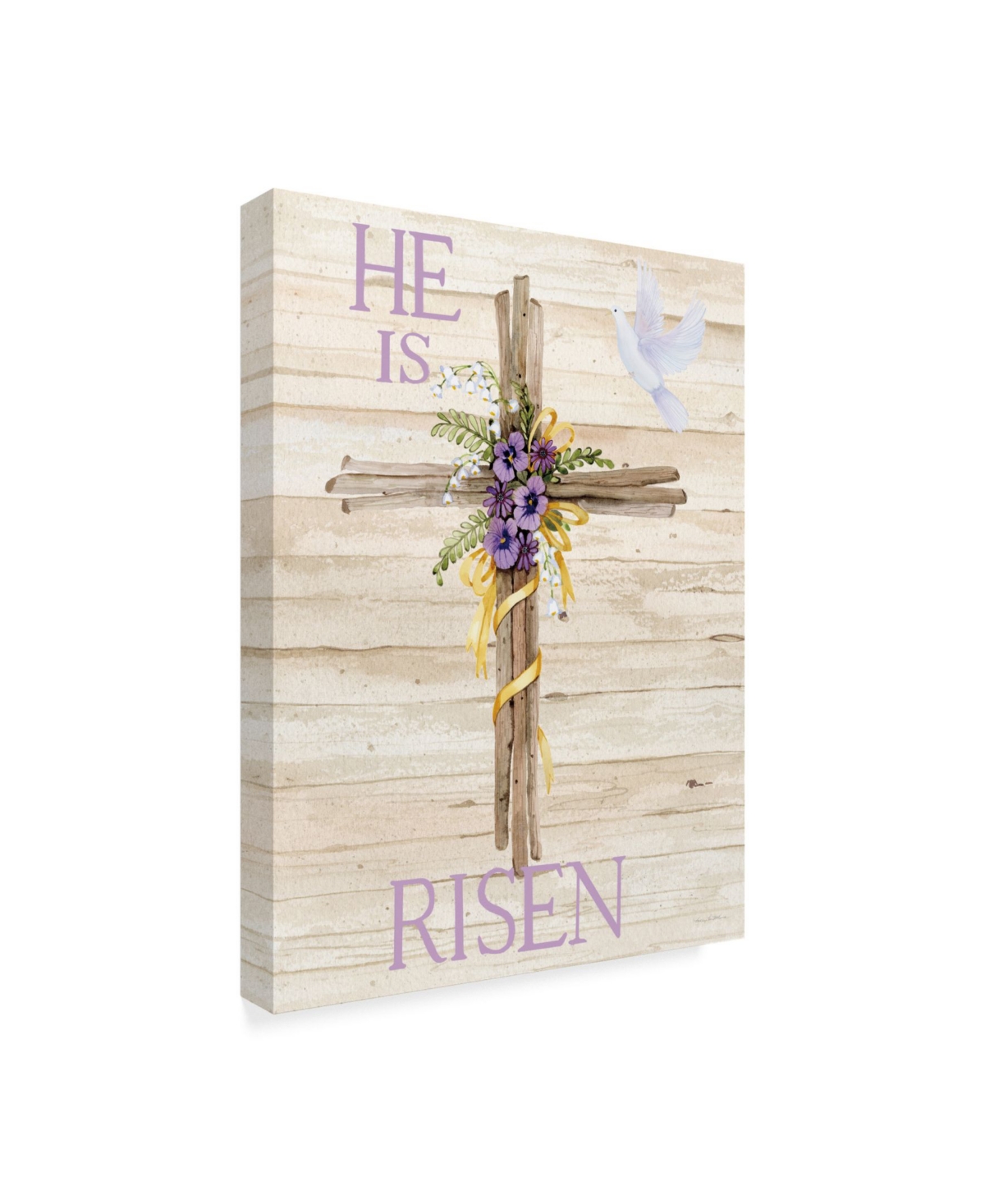 Kathleen Parr Mckenna Easter Blessing Saying Iii with Cross V2 Canvas Art -