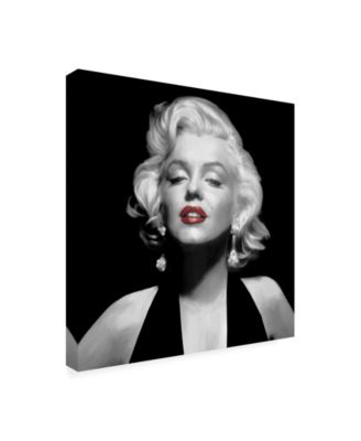 Chris Consani Halter Top Marilyn Red Lips Canvas Art - 20" x 25"