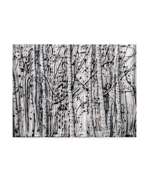 Trademark Global Roderick Stevens Winter Aspens Birch Canvas Art In Multi