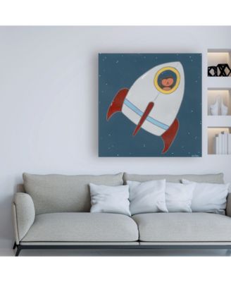 Trademark Global June Erica Vess Monkeys in Space I Canvas Art - 15.5" x 21"