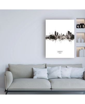 Trademark Global Michael Tompsett Cardiff Wales Skyline Portrait II Canvas Art - 15.5" x 21"