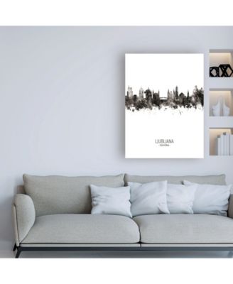 Trademark Global Michael Tompsett Ljubljana Solvenia Skyline Portrait II Canvas Art - 27" x 33.5"