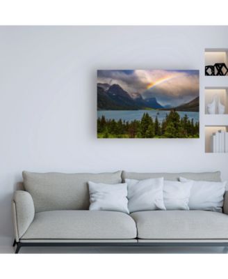 Darren White Photography Glacier Rainbow Canvas Art - 27" x 33.5"