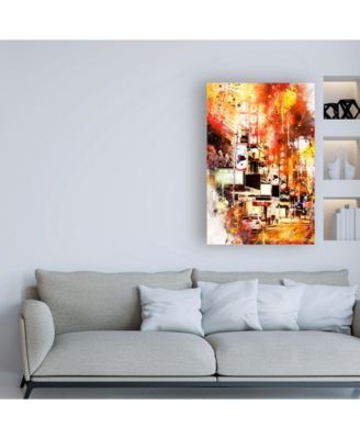 Trademark Global Philippe Hugonnard NYC Watercolor Collection - Booth Canvas Art - 15.5" x 21"
